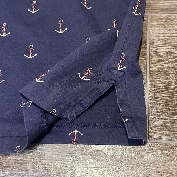 Vintage Polo Ralph Lauren Shirt Mens XL Blue Anchors AOP Boating Geometric - Picture 8 of 13